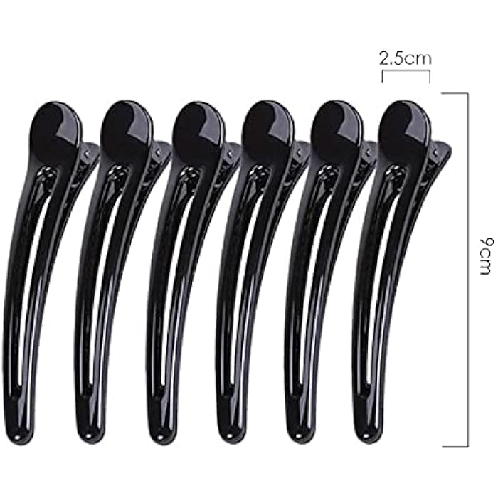 12-Pack Duckbill Hair Clips, Non-Slip, Professional Salon & Home Hair Cutting Clips for Hairdresser, Women, Men, 3.7” - Image 2